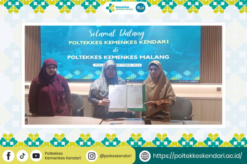 Penandatangan MoA Poltekkes Kendari dengan Poltekkes Malang